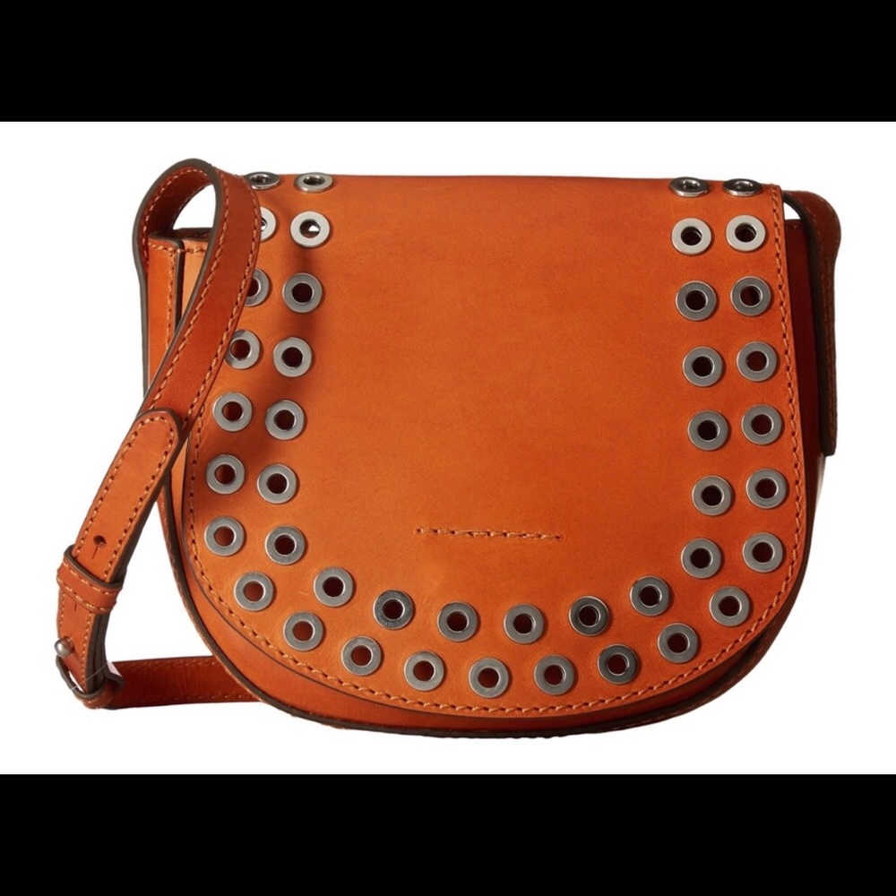 💯 Authentic Frye Cassidy Small Saddle Bag Rust 😍